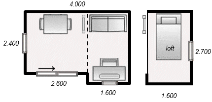 Sleep out floor plan (nonconsentable)