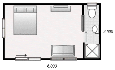 Service cabin floor plan (consentable)