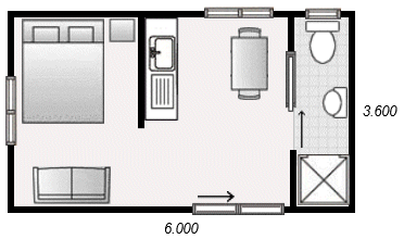 Double bedroom Micro home floor plan (consentable)