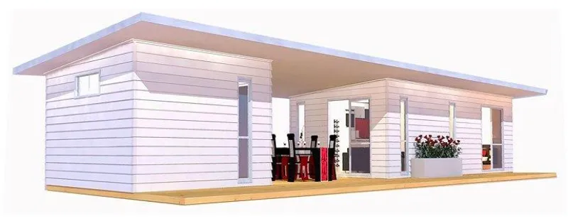 Two cabin units integrated by a covered Breezeway. Pent, Gable or Cargo styles.