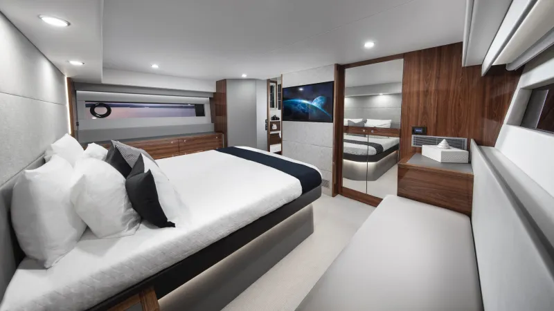Maritimo S55 Luxury Motor Yacht Master Stateroom