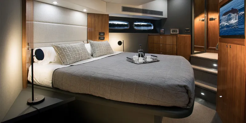 Unique in it’s class, the S51 incorporates Maritimo’s legendary full beam master suite along with a generous guest cabin, offering an abundance of storage and space.
