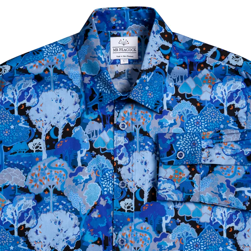 Long Sleeve Shirt, Liberty 'Indigo Forest'