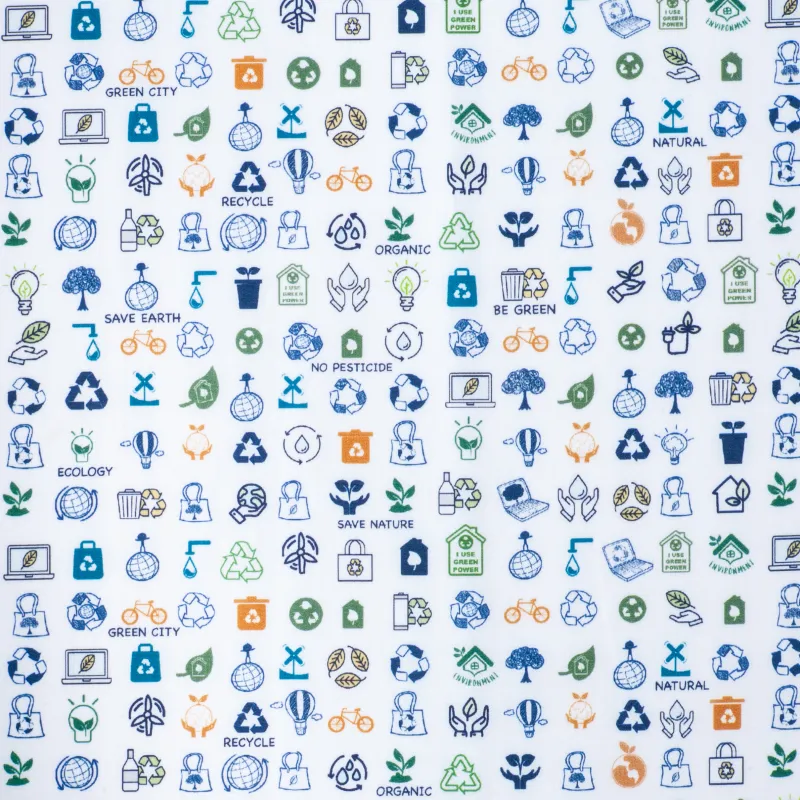 'Save the Planet' fabric swatch