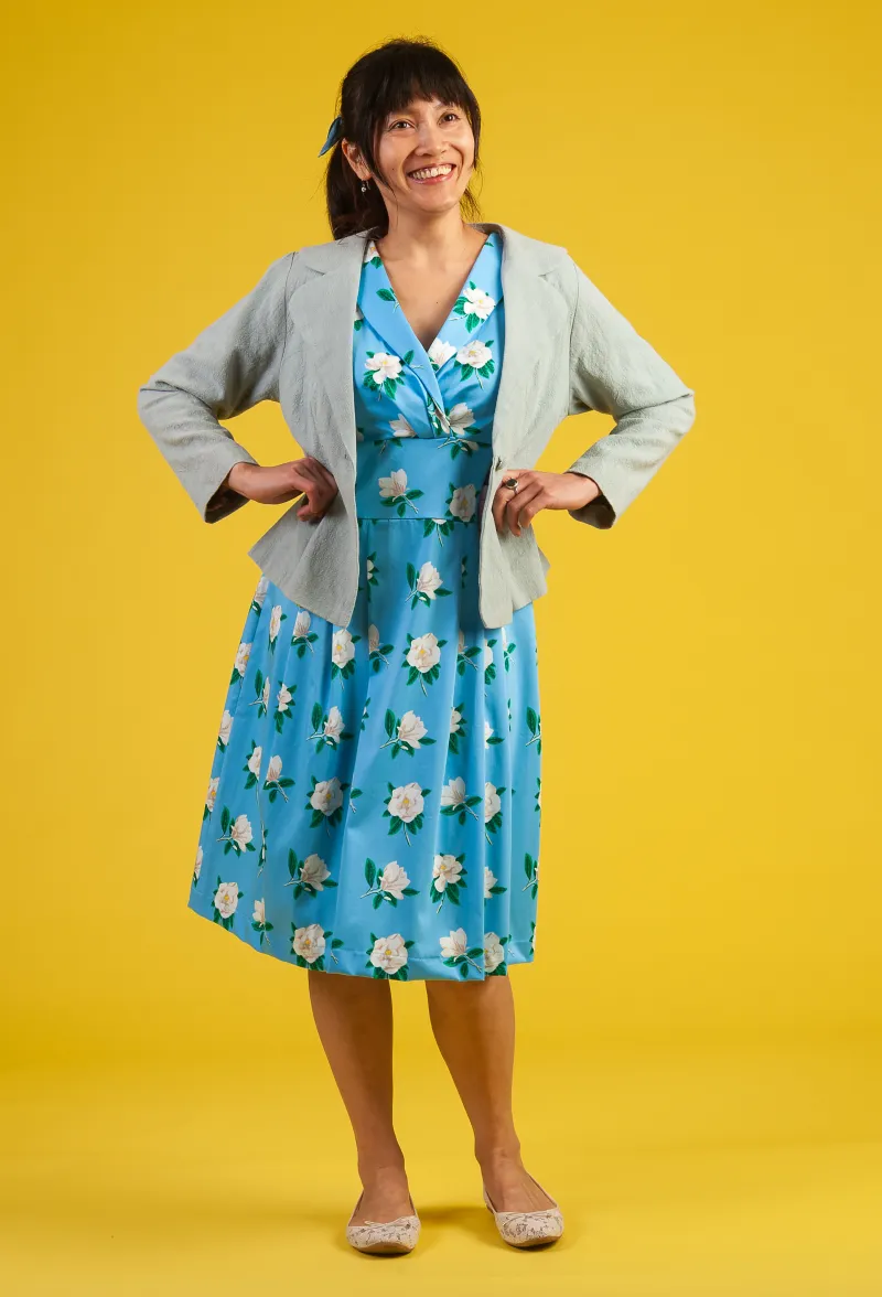 Tropical Linen Jacket Duckegg