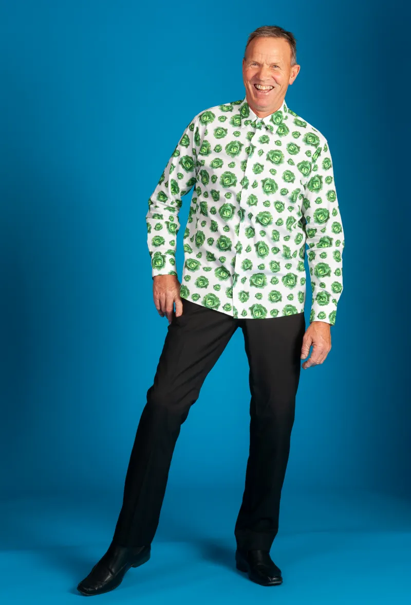 Otto feeling fresh in our new Long Sleeve Shirt 'The Cabbage'.