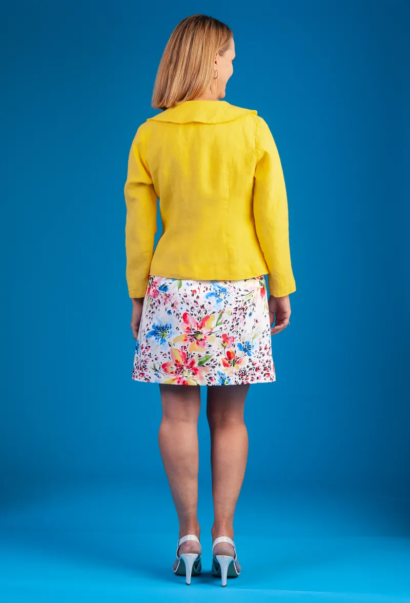 Tropical Linen Jacket Lemon