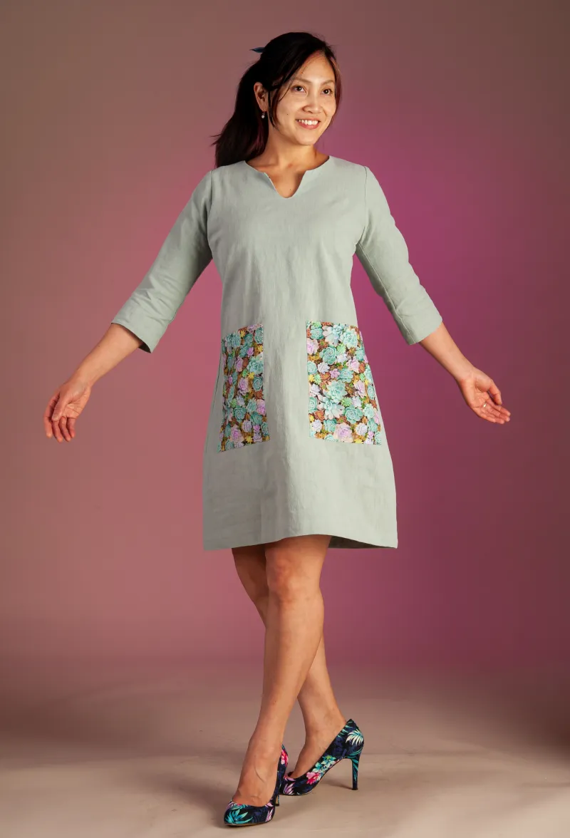 Sunsmart Dress Linen Garden Delight