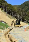 Nelson Earthworks Ltd - Digging service trenches on a subdivision