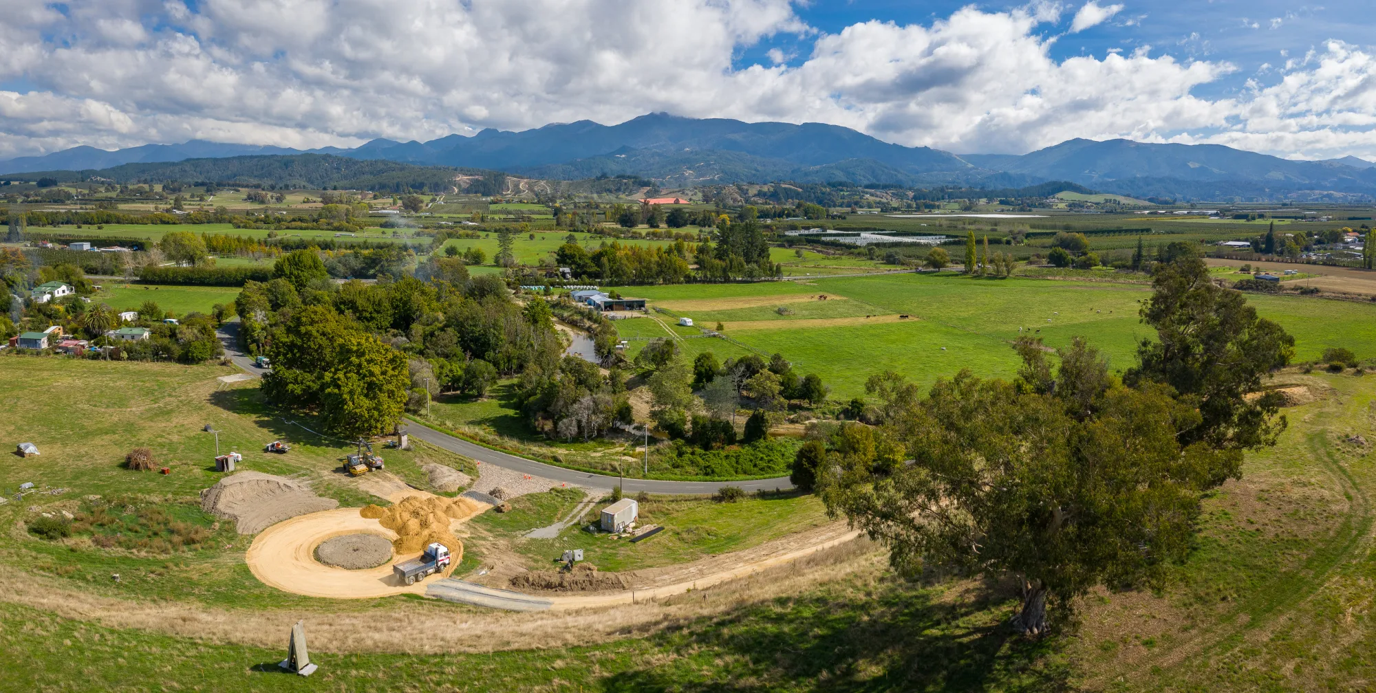 Earthmoving for a new school in Lower Moutere, Tasman