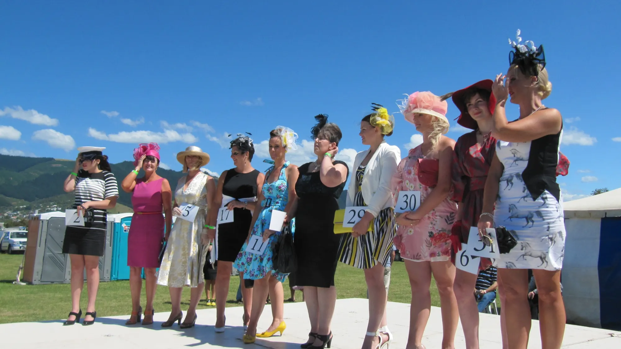 Best Dressed women - Fashion in the field at Nelson harness races summer festival