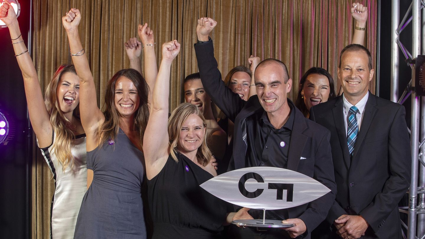 2024 Supreme Business Award Winners Keetrax celebrating their win