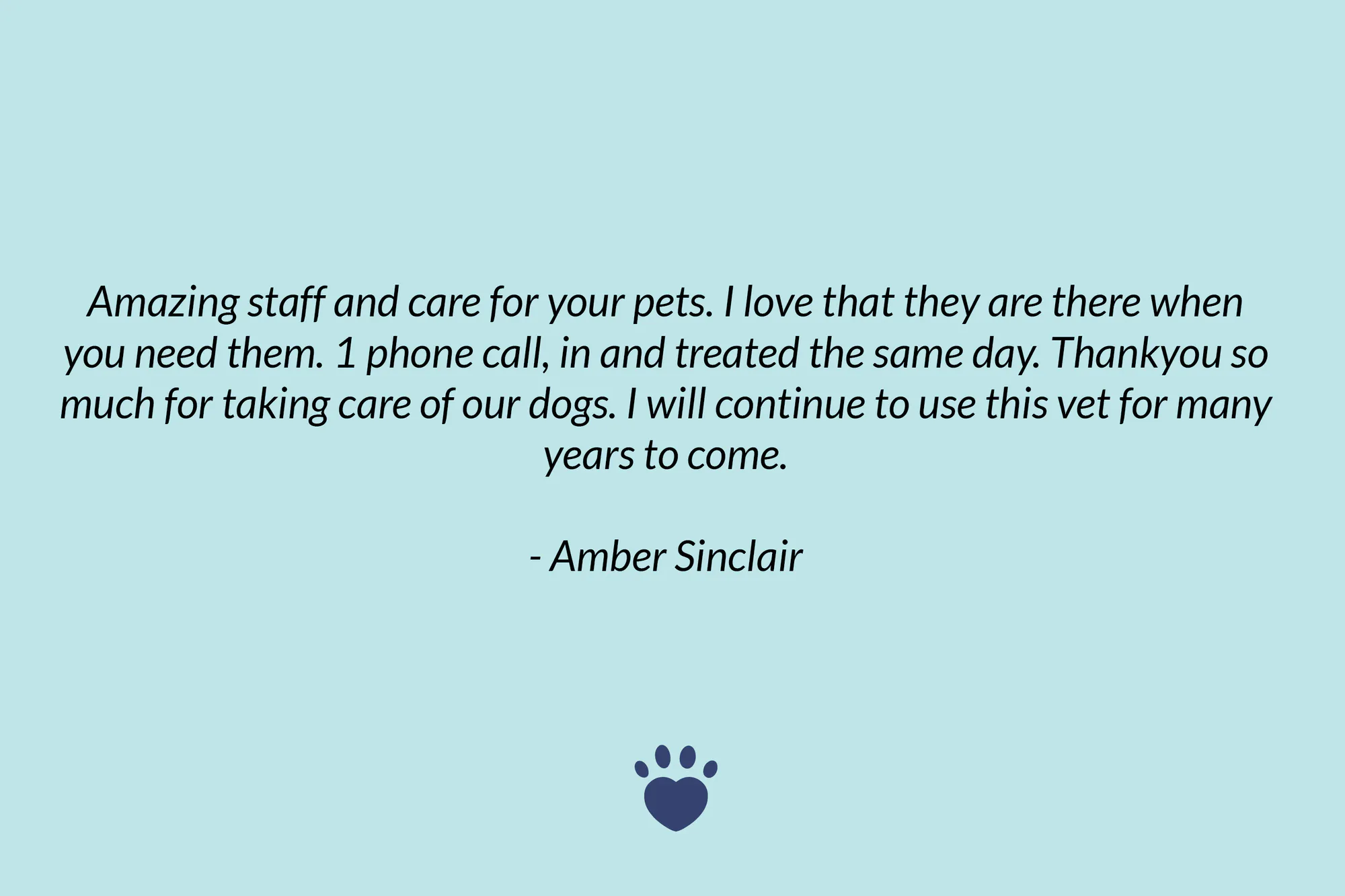 Amber Sinclair Testimonial