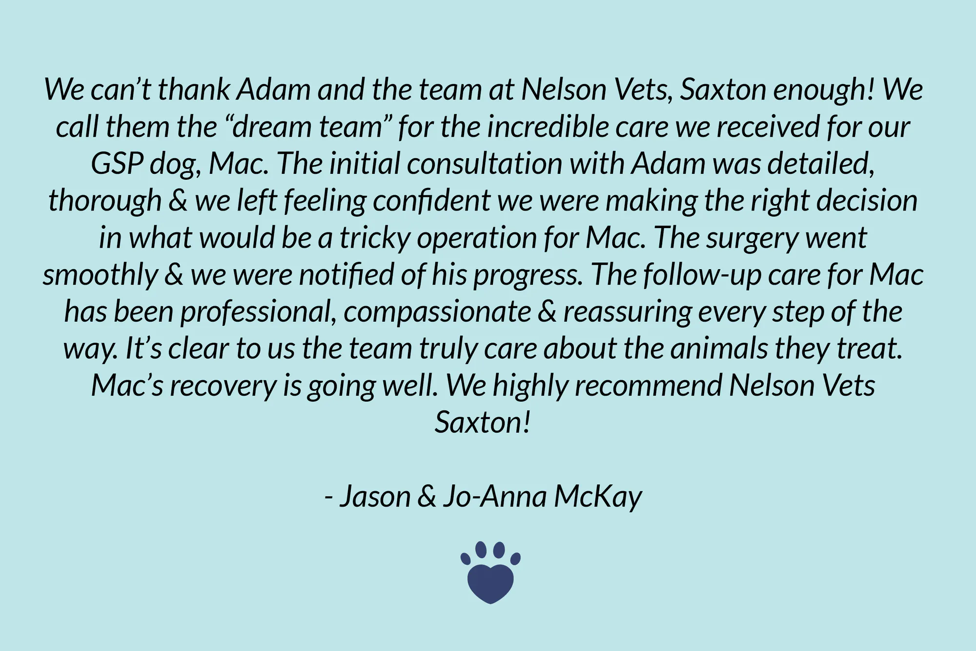 Mac McKay Testimonial