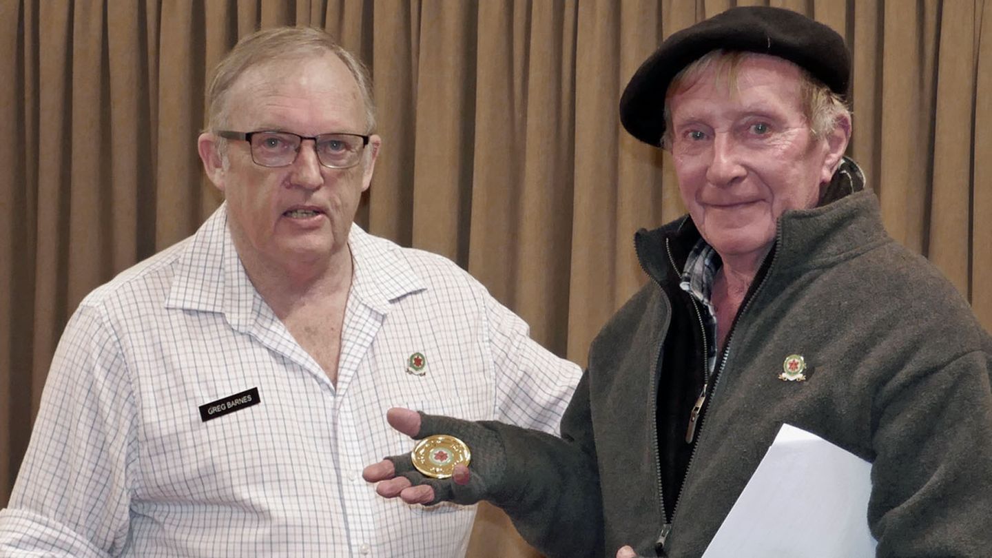 Richard Legg Receiving his Gold Medal of Achievement 2025