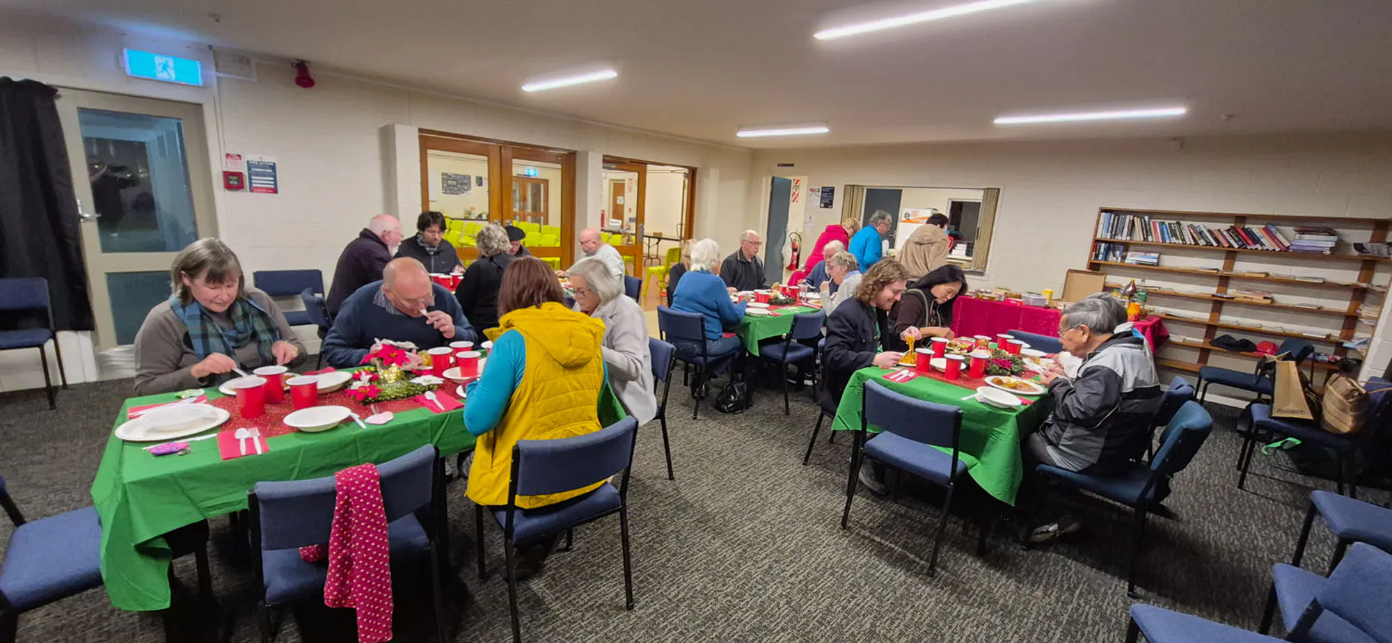 More members enjoying a hearty meal at the NZOS Mid Winter Christmas meal