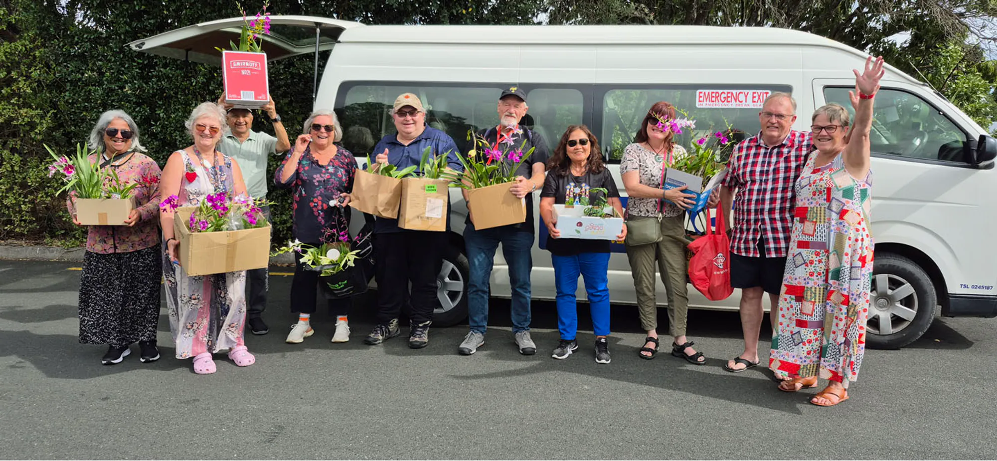 Our orchid haul from the trip