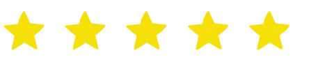 Five gold stars in a row