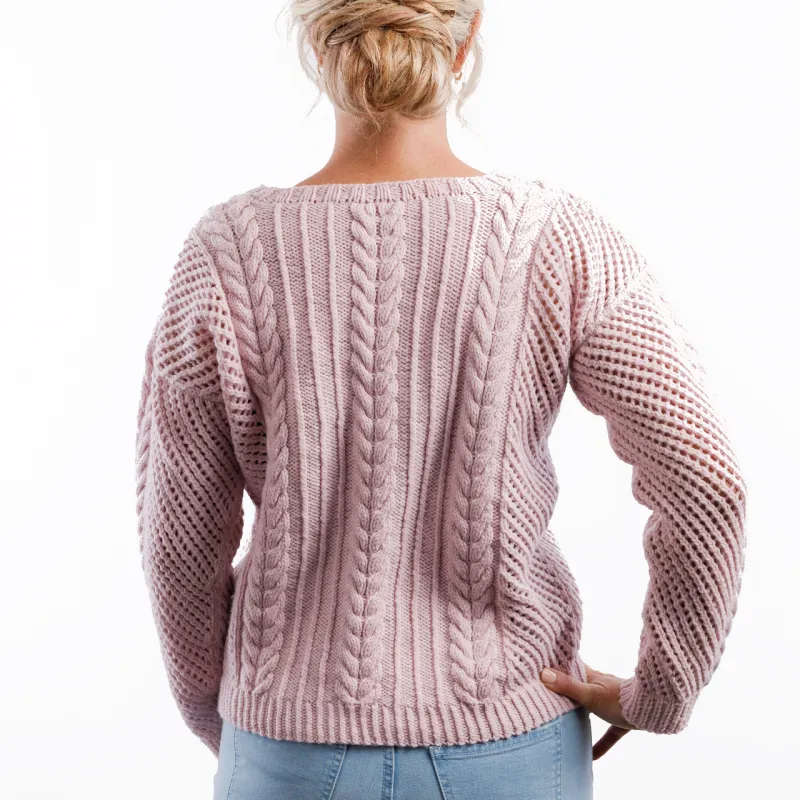 Cable Mesh Sweater knitting pattern