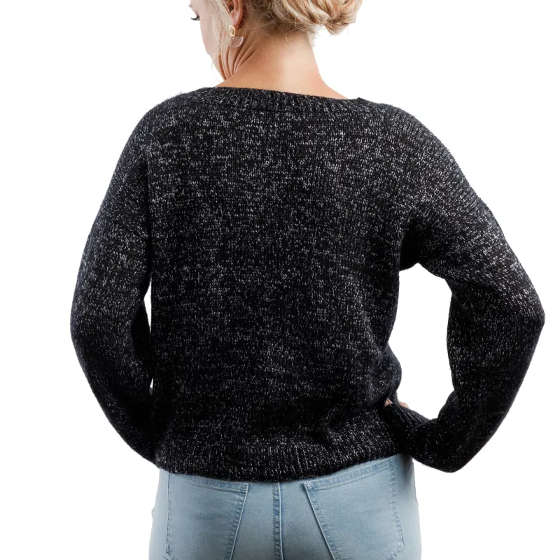 Back view of The Simple Sweater knitting pattern
