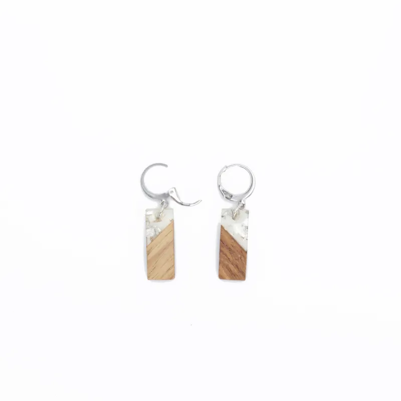 Wood and silver removable stitch markers