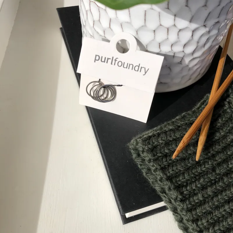 Circle knit stitch markers by Purl Foundry
