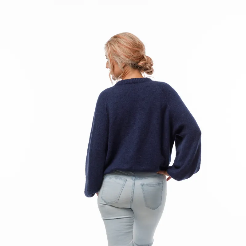 Cosy sweater with drape