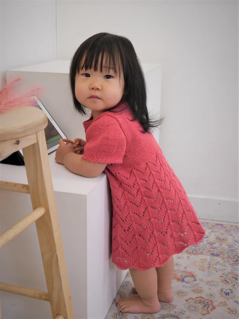 Children's hand knit dress