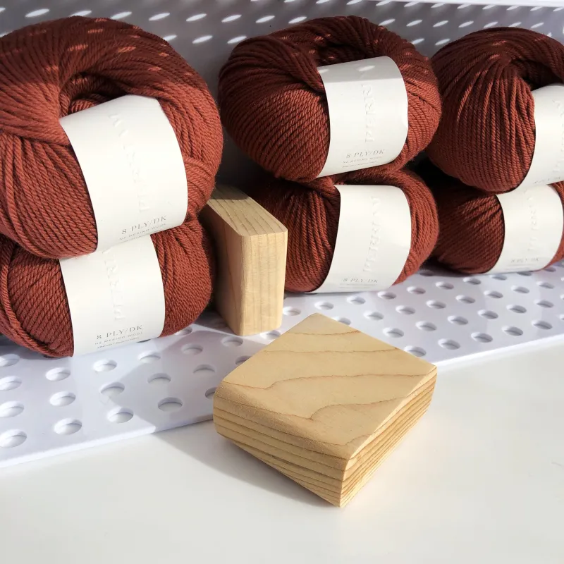 cedar blocks to protect yarn stash