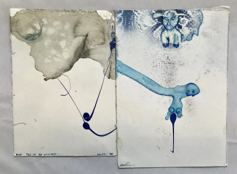 James Robinson, Studio Notes (diptych), 150 x 400, $450 unframed