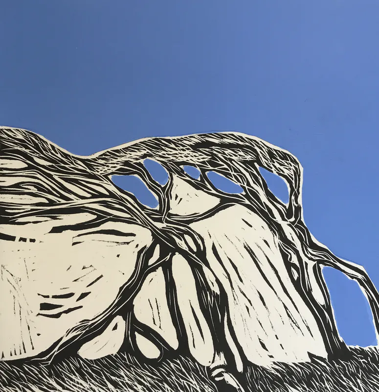 Lisa Chandler, Wildlands, Collage on Ply, sold