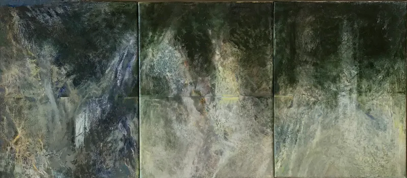 David Ryan, River Bank Green (triptych) $2,800