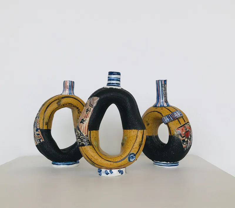 Aaron Scythe, Donut Vase, $300 each