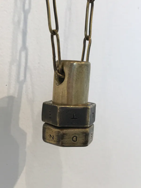 Michaela Woolf, Nutted (and Bolted), 2025, $550 and $200