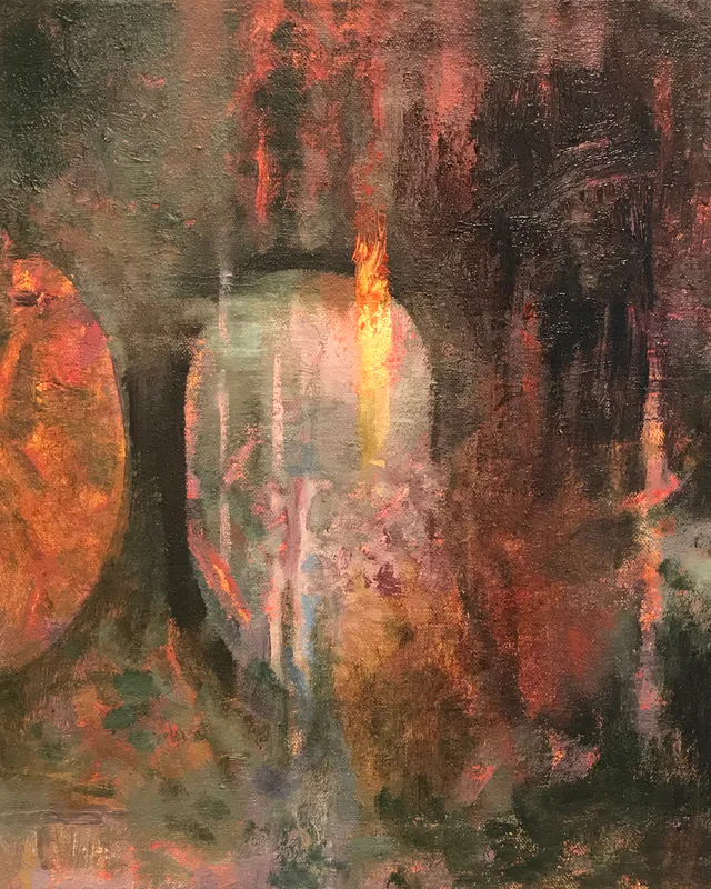 David Ryan, Bather 6,  oil on canvas, $1,500