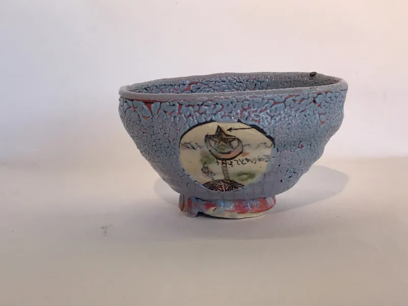 Aaron Scythe, Iro-Shino Tea Bowl, $250