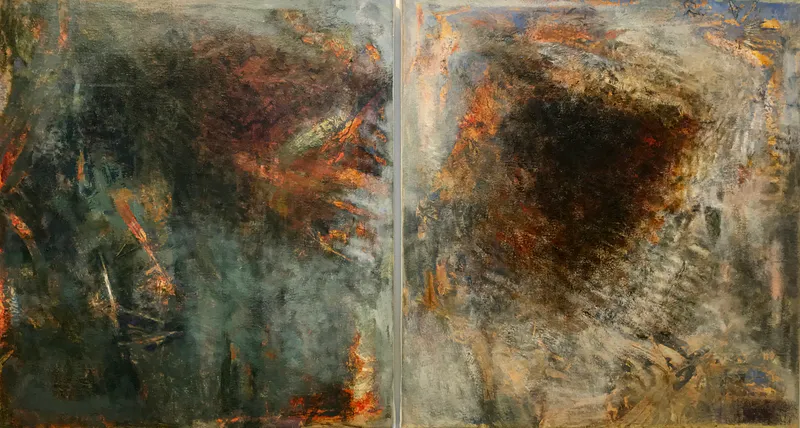 David Ryan, 'Arena 2 (evening shadows), diptych, $4,800
