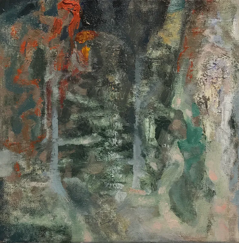David Ryan, Bather 2,  oil on canvas, $1,200