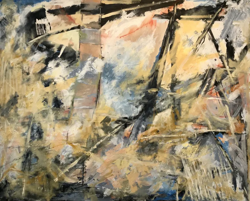 Wharf IV, 2023, acrylic on canvas, 1220 x 1525, $5,800