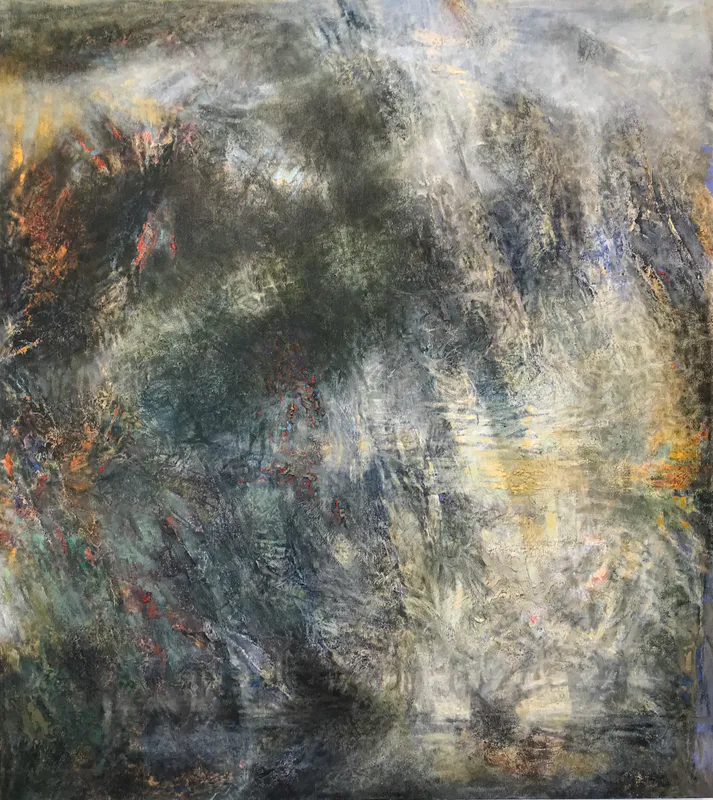 Air before rain (dissonance), oil on canvas, SOLD