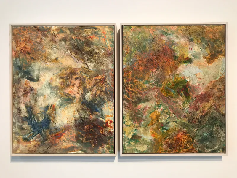 David Ryan, Clear Day Hillside (diptych), $4,200