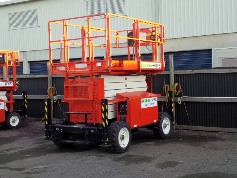 Access Hire - Elevated Work Platform Hire - 12m Rough Terrain Diesel Scissor Lift For Hire - S3970RT