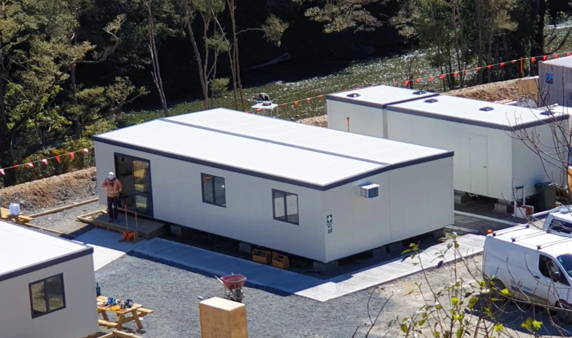 Waimea Dam Moveable buildings on site including lunchrooms, offices, meeting rooms, ablution blocks.