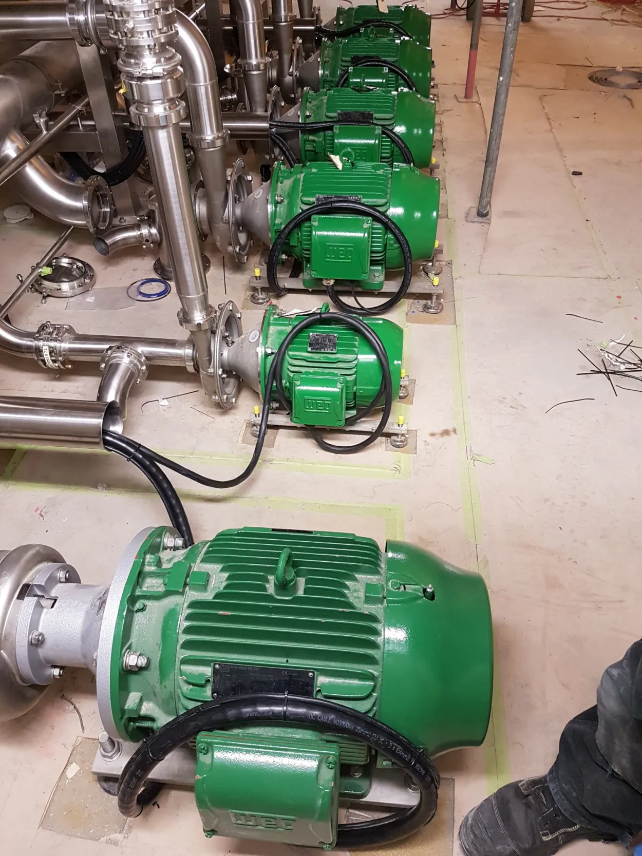 Three phase motors wired by Seka Electrical