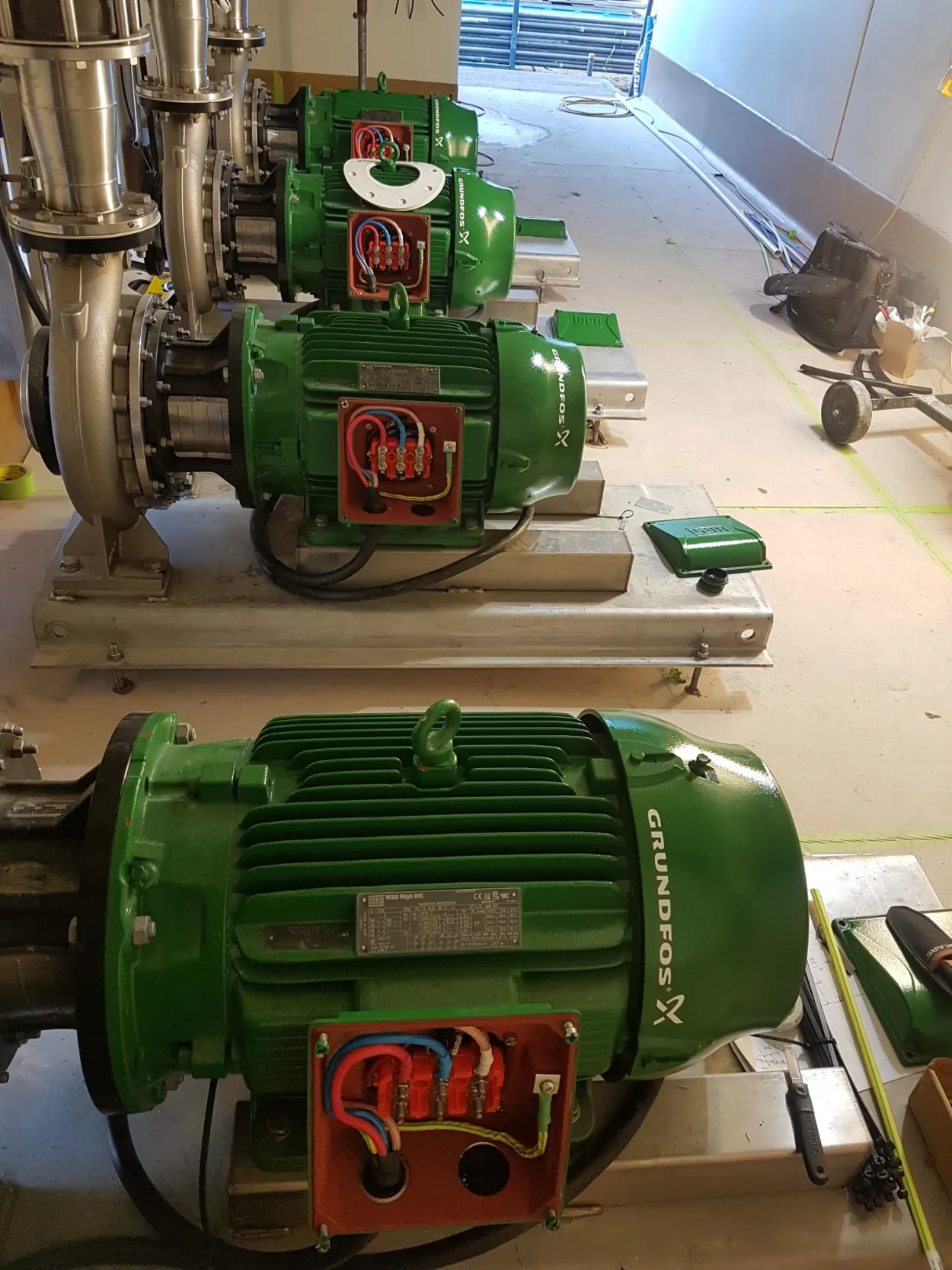 Three phase motor wired by Seka Electrical