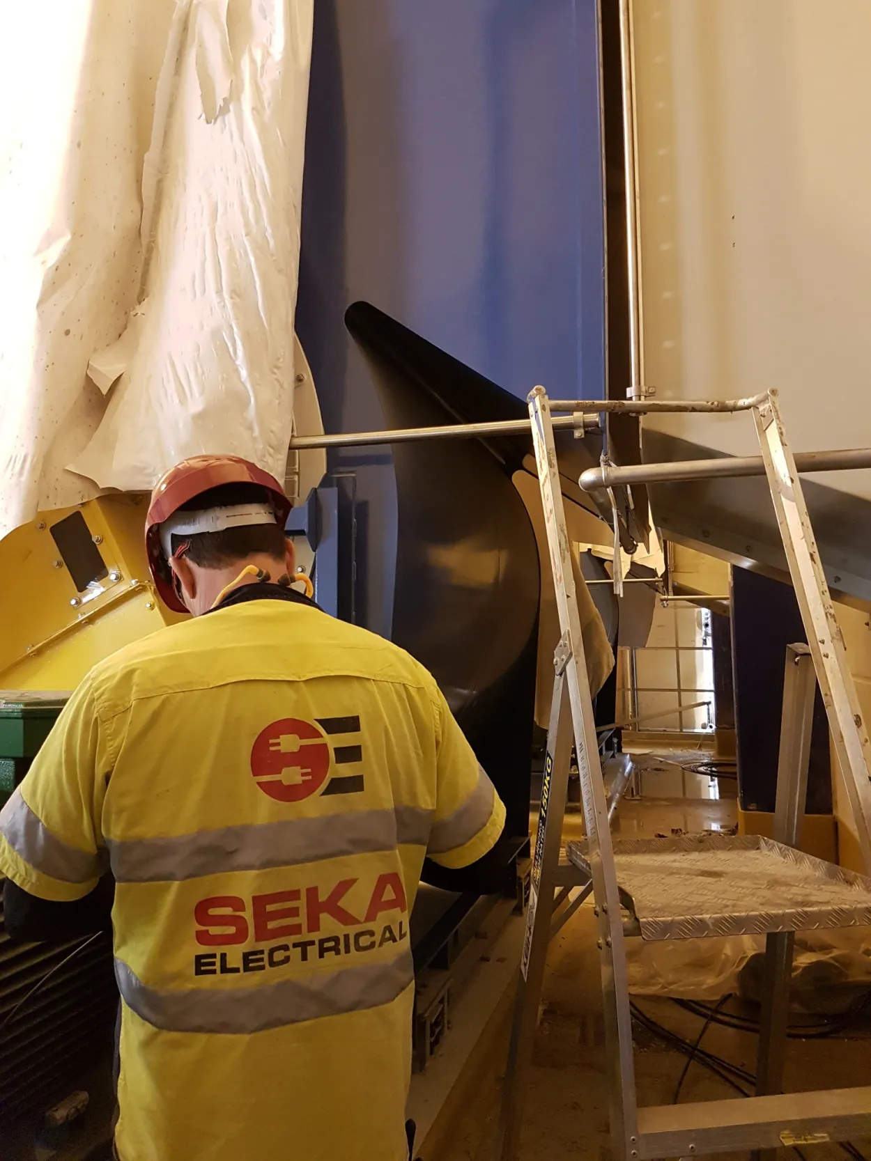 Seka Electrical at work LICHFIELD Site