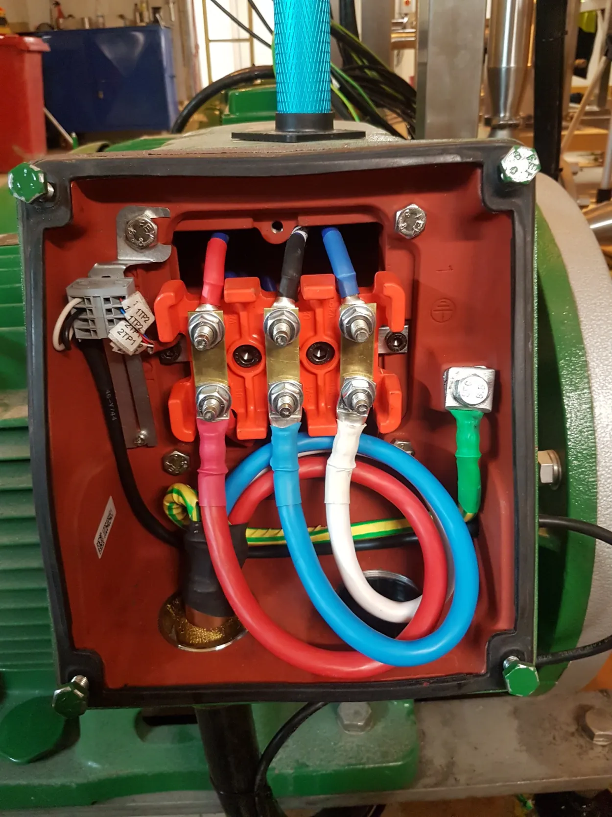 Three phase motor installation