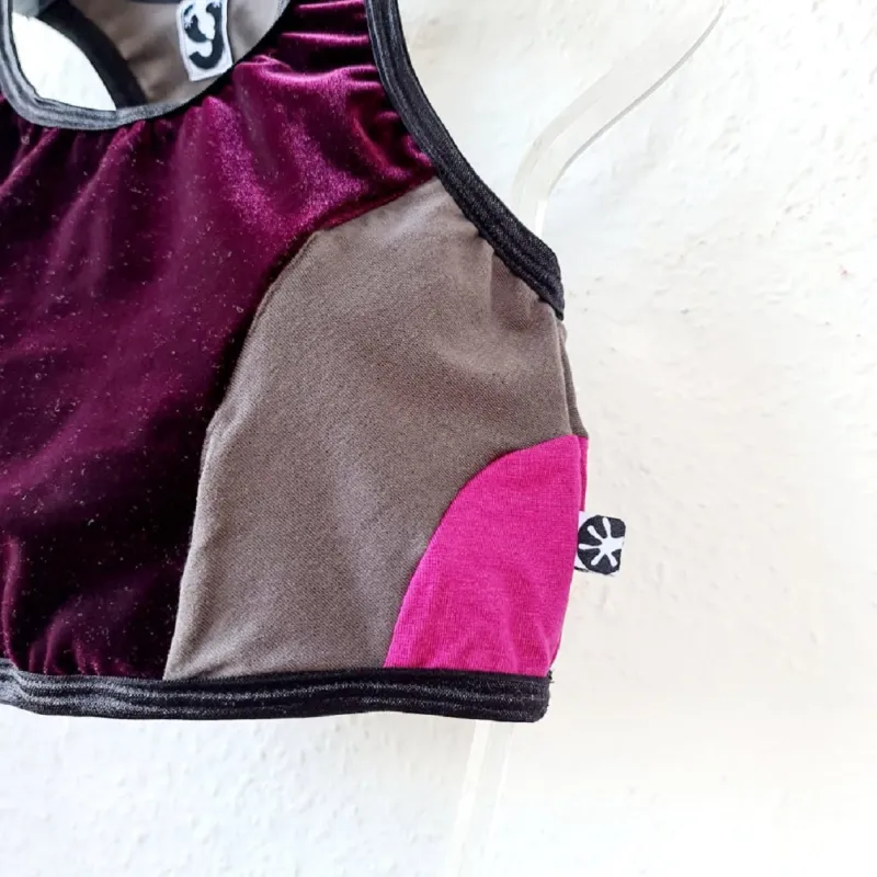 Burgundy velvet detail