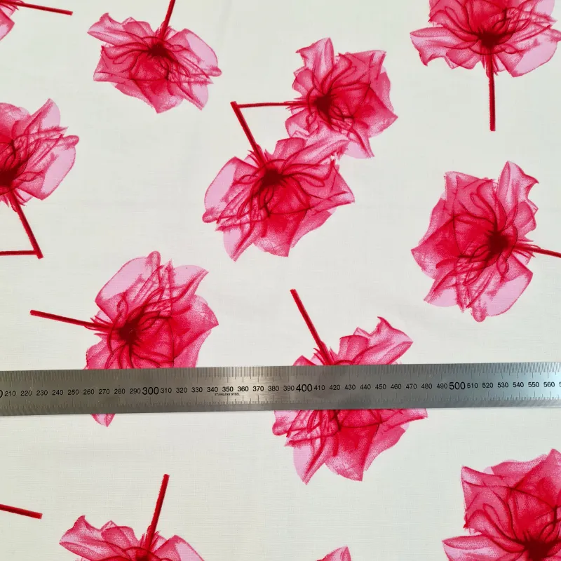 floral pattern linen fabric