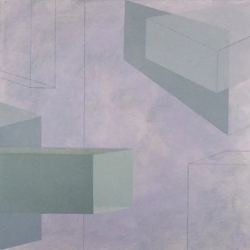 Susan Thomas "Reaching Out," 2017 300 x 300 Acrylic on ply. $750